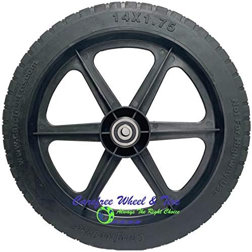 16" x 1.75" Carefree Wheel and Tire Assembly. Bore Options 1/2", 5/8", 3/4" and 1" (16, 1" Metal Bushing)