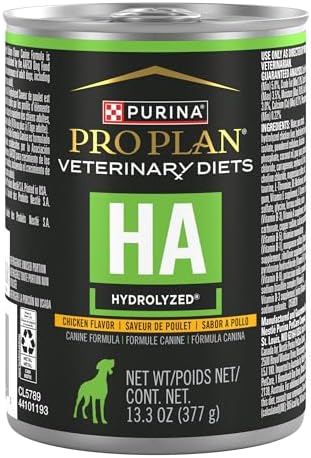 Pro Plan Veterinary Diets Purina HA Hydrolyzed Chicken Flavor Canine Formula Adult Wet Dog Food - (Pack of 12) 13.3 oz. Cans