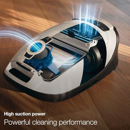 Miele Complete C3 Cat & Dog Bagged Canister Vacuum Cleaner for Pet Owners, Lotus White - 10014520 | Electro brush with five height settings