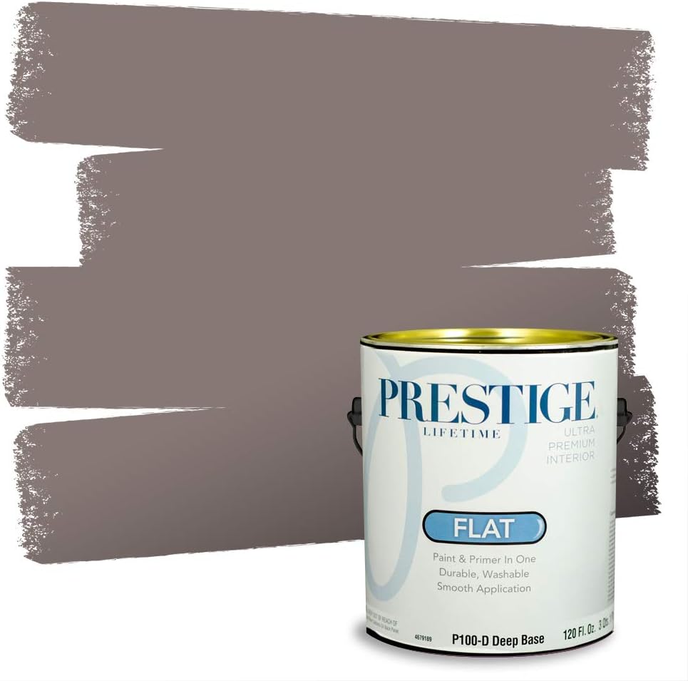 PRESTIGE Paints Exterior Paint and Primer In One, 1-Gallon, Satin, Comparable Match of Sherwin Williams* Socialite*