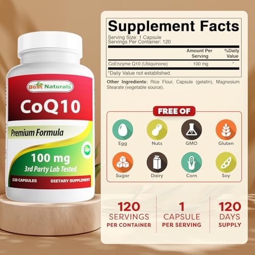 Best Naturals COQ10 100 mg 120 Capsules