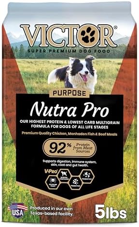 VICTOR Purpose Nutra Pro Dry Dog Food - High Protein Gluten-Free, 40 lb | Super Premium Dog Food, Low Carb Dry Kibble, For Active Dogs of All Ages, For Sporting, Pregnant or Nursing Dogs & Puppies