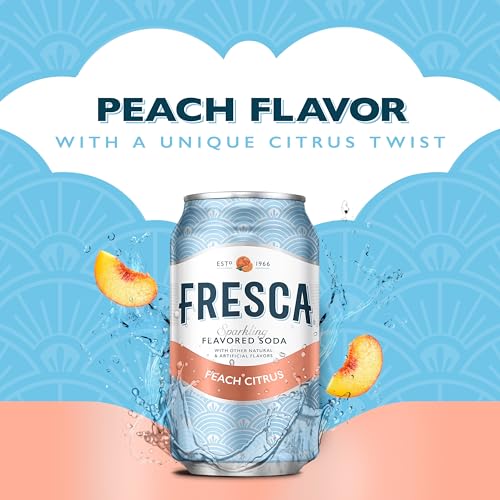 Fresca Peach Soda Soft Drink Fridge Pack Cans, 12 fl oz, 12 Pack