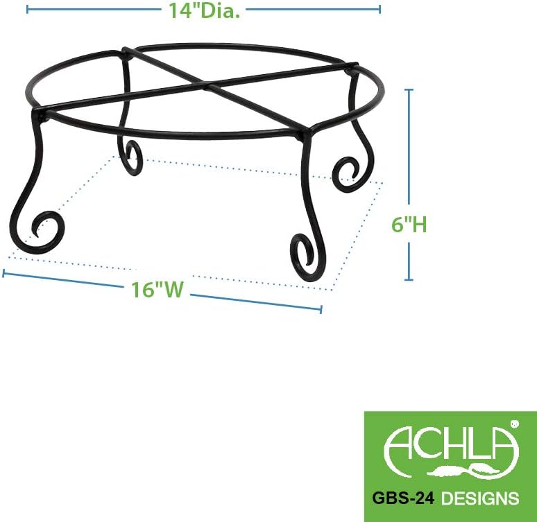 Achla Designs Piazza Flower Pot Plant Stand, Small,Black