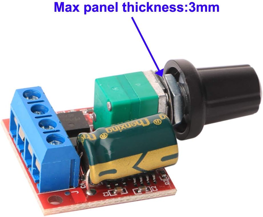 Gebildet 2pcs PWM Low Voltage Motor Speed Controller DC 1.8V 3V 5V 6V 12V 2A 1803BK 1803B Adjustable Driver Switch with Speed Control Knob
