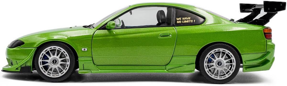 Solido Works 1:18 Scale Nissan Silvia S15 Spec-R Aero Green 1999 Diecast Model Car S1812203