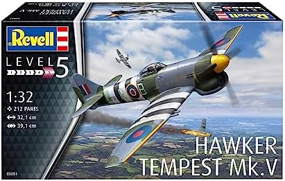 Revell 03851 Hawker Tempest Mk.V 1:32 Scale Unbuilt/Unpainted Plastic Model Kit