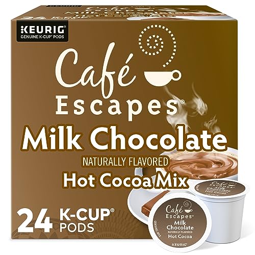 Café Escapes Milk Chocolate Hot Cocoa Keurig Single-Serve K-Cup Pods, 24 Count