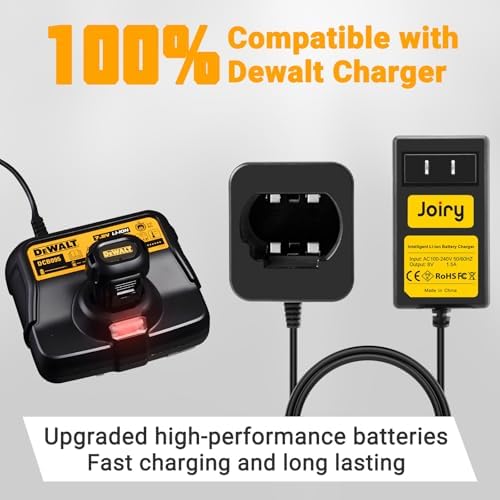 Joiry 8V 2000mAh Li-ion Replacement Battery with Higher Safety & Longer Runtime - Compatible with Dewalt DCB080, DW4390, DCF680N1, DCF680N2 DCF680G2 Cordless Power Tools (1-Pack)