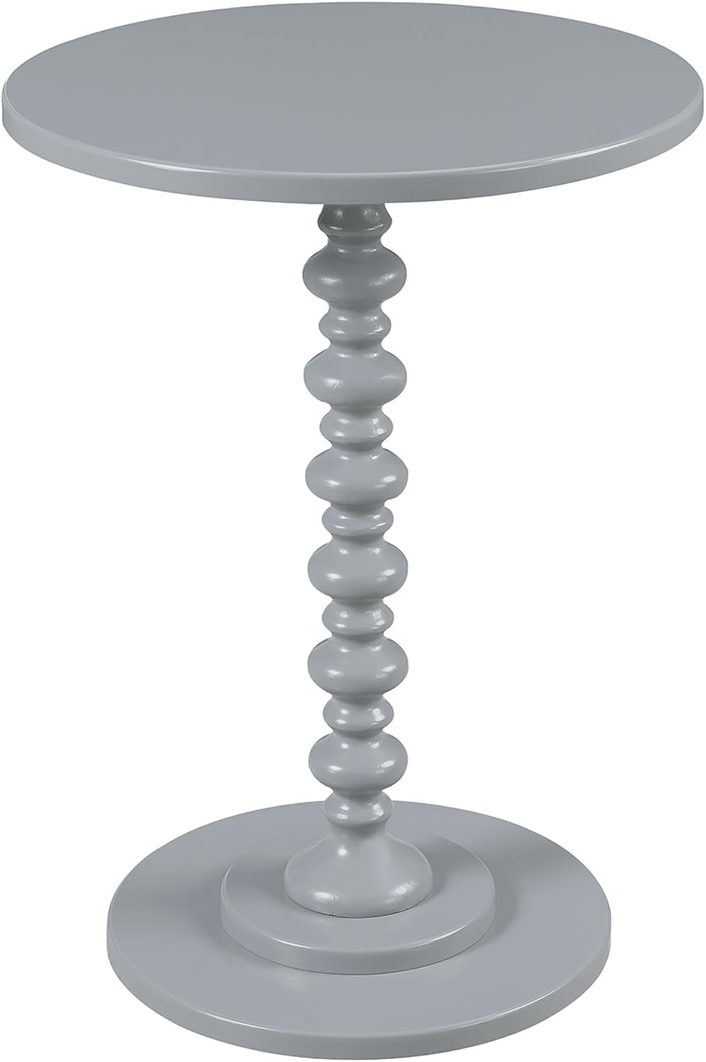 Convenience Concepts Palm Beach Spindle Table 17.75" - Traditional Round End Table for Living Room, Turned Solid Wood Side Table, Classic Display Pedestal Table, Espresso