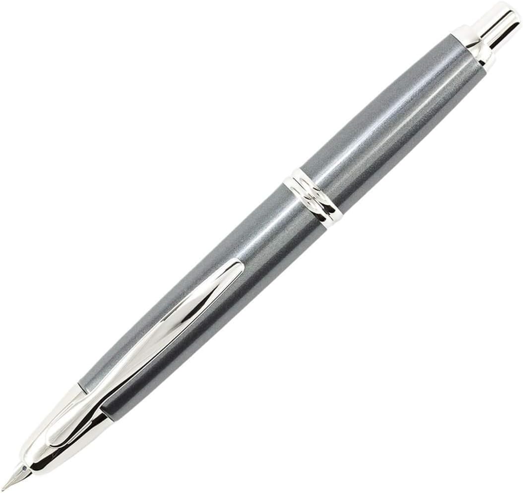 PILOT Vanishing Point Collection Refillable & Retractable Fountain Pen, Matte Black Barrel, Blue Ink, Fine Nib (60580)