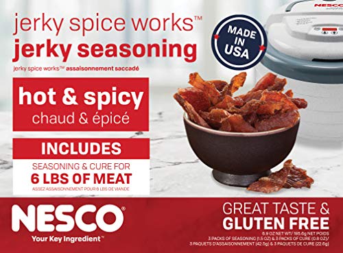 Nesco BJH-3, Jerky Spice Works, Hot-N-Spicy Flavor, 3Count, Green, 6.9 Ounce (Pack of 1), (BJH-6)