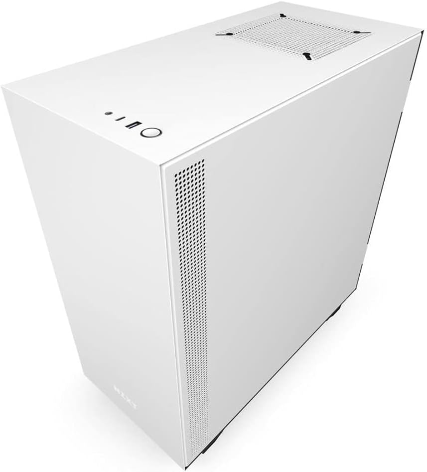 NZXT H510 - Compact ATX Mid-Tower PC Gaming Case - Front I/O USB Type-C Port - Tempered Glass Side Panel - Cable Management System - Water-Cooling