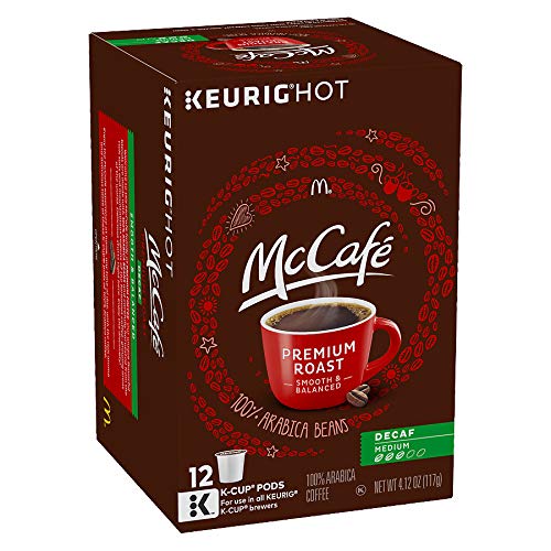 McCafe Premium Roast Decaf Coffee, Single Serve Keurig K-Cup Pods, Decaffeinated, 96 Count (4 Packs of 24)
