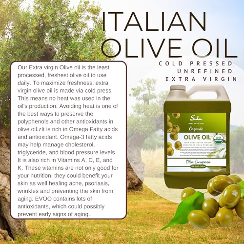 64 FL.OZ Organic Extra Virgin Olive Oil Cold Pressed