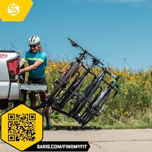 Saris Freedom Hitch Rack – Lightweight Platform Bike Carrier for Car, SUV & Truck – No Frame Contact, Anti-Wobble, E-Bike Compatible – 2 or 4 Bike