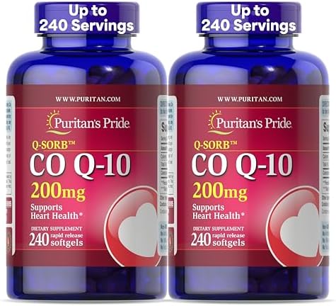Puritan's Pride Coenzyme CoQ10 200mg, 240 Softgels