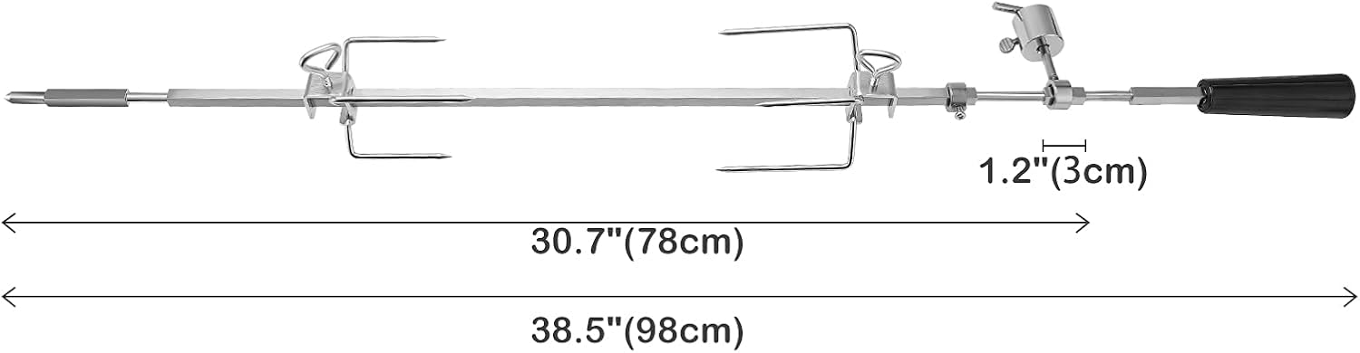 onlyfire Stainless Steel BBQ Rotisserie Kit for Weber Gas Grills | Fits for Weber Genesis 310/330(Year Under 2016), Spirit 310/330 Series Gas Grills
