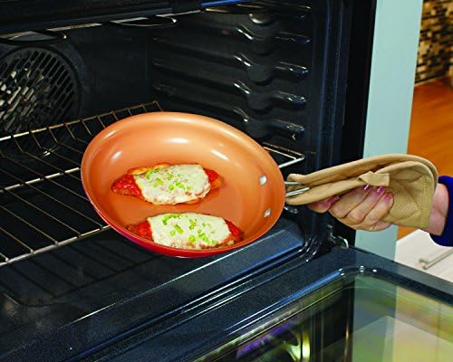 BulbHead Red Copper 10 PC Copper-Infused Ceramic Non-Stick Cookware Set