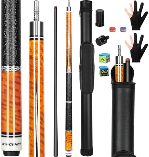 Carbon Fiber Pool Cue Stick 58" Professional Pool Sticks for Adults Full Carbon Technology Low Deflection Pool Cue Billiard Cues with 12.5mm Tip