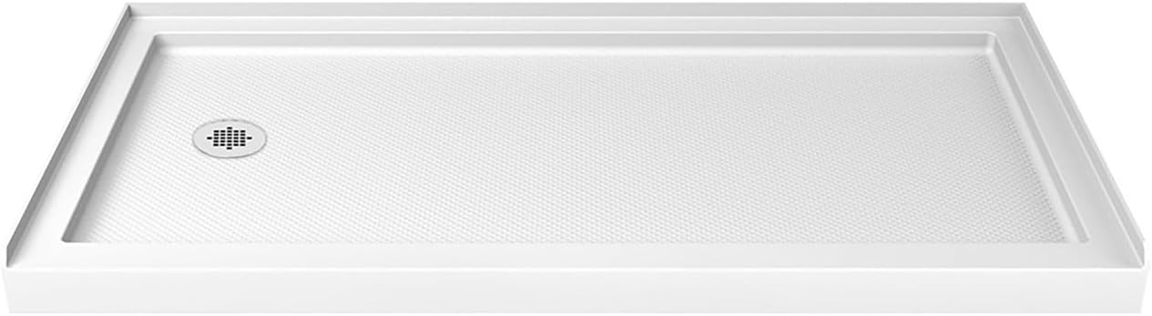 DreamLine SlimLine 32 in. D x 32 in. W x 2 3/4 in. H Center Drain Single Threshold Shower Base in White, DLT-1132320