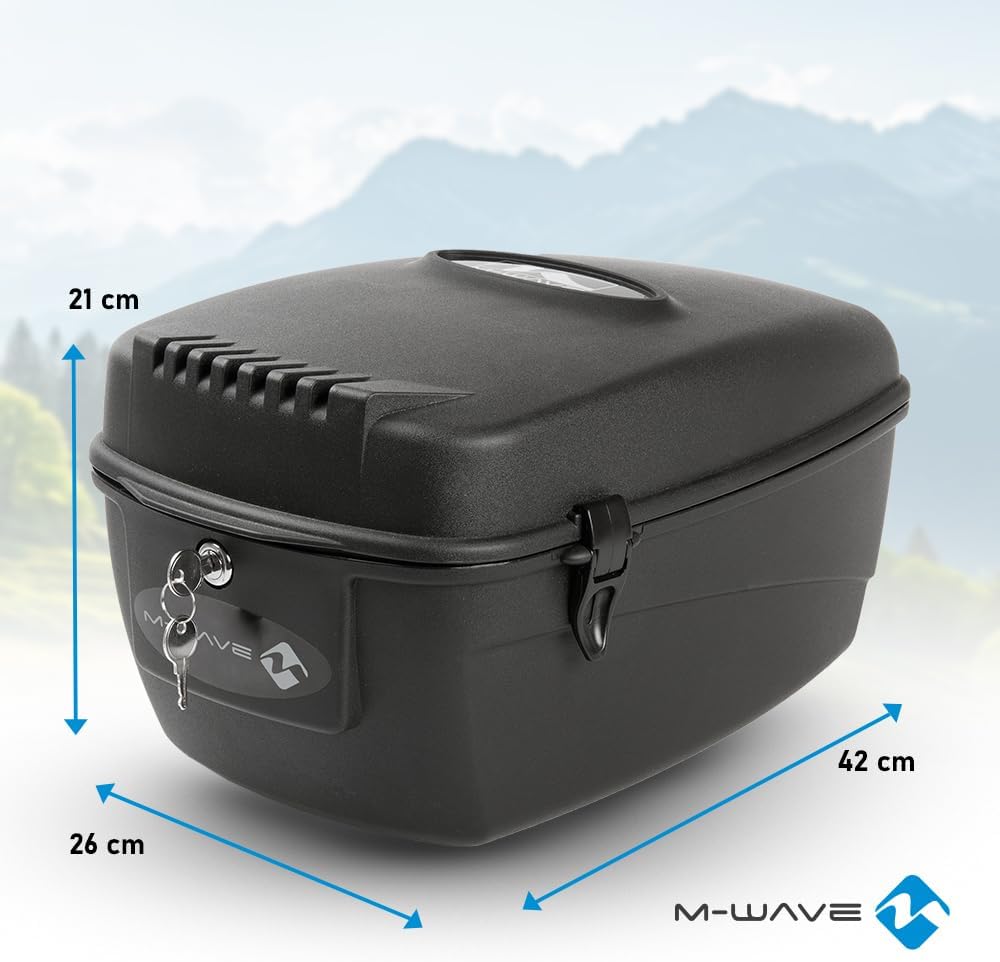 M-Wave Unisex's Amsterdam Bicycle Top Case-Black, Large | bike-panniers-and-rack-trunks