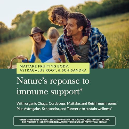 Gaia Herbs Everyday Immune - Mushroom & Herbal Support Supplement to Help Aid Overall Wellness* - with Turmeric, Astragalus, Schisandra, Cordyceps
