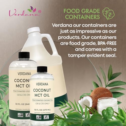 Verdana Food Grade MCT Oil 16 oz – For Keto Coffee