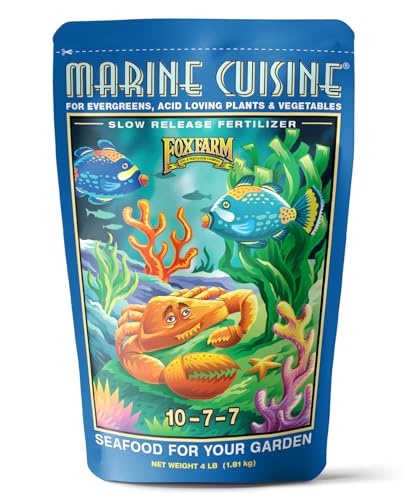FoxFarm Marine Cuisine All Purpose Fertilizer - 10-7-7 Ocean-Based Plant Food with Crab Meal, Seabird Guano - Slow Release Fertilizer for Vegetables