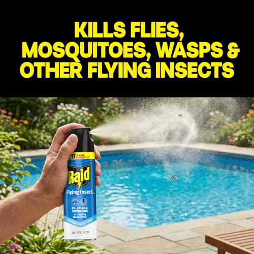 Raid Flying Insect Killer 7, Bug Spray, Insecticide Spray for Indoors & Outdoors, 18 oz