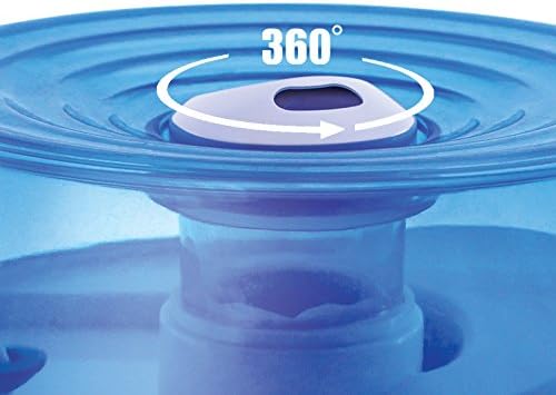 Crane Personal Ultrasonic Cool Mist Travel Humidifier and Vaporizer for Congestion Relief, 360° Adjustable Nozzle, Filter-Free .75 Liter Tank, Blue/White, Office Humidifier