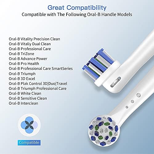 Replacement Toothbrush Heads for Oral B Braun, 8 Pack Professional Electric Toothbrush Heads