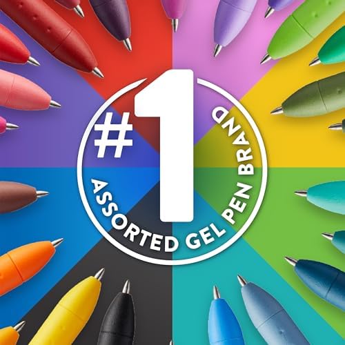 Paper Mate InkJoy Gel Pens, Black, Medium Point (0.7mm), Comfort Grip, 10 Count - Fast Drying Ink, Smooth Writing, Office Supplies
