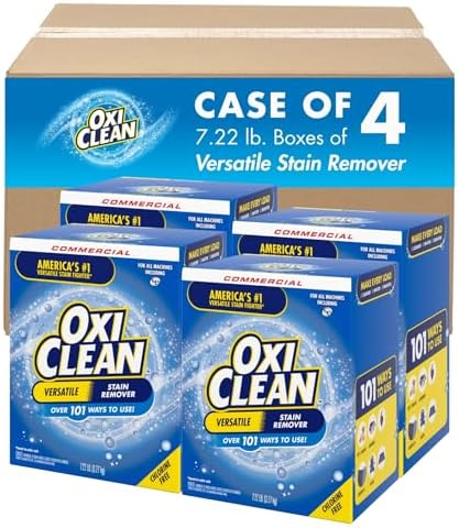 OxiClean Versatile Stain Remover Professional, 7.22 LB Box (Pack of 4) 156 Loads