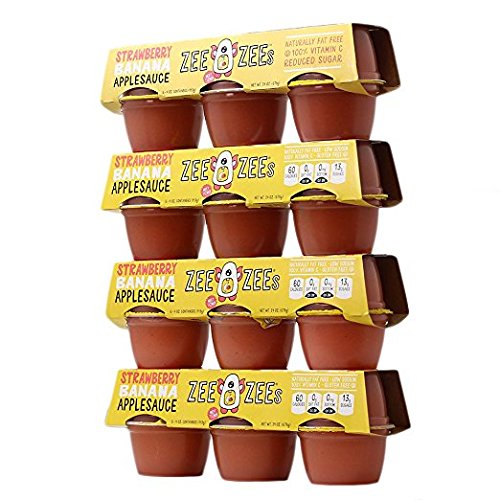 Zee Zees Mango Peach Applesauce Cups, Unsweetened, All Natural, No Sugar Added, 4 oz Cups, 24 pack