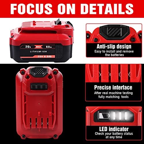 TenHutt 【Upgrade】 2Pack 20V 6.0Ah Replacement Battery for Craftsman 20V Battery V20 Lithium ion for CMCB205 CMCB204 CMCB206 CMCB202 CMCB201 20V