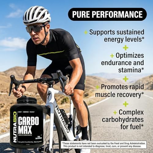 NutraBio CarboMax Maltodextrin Powder - Carbohydrate Powder for Sustained Energy - Calorie Rich for Muscle and Weight Gain - Unflavored - 5 Pounds