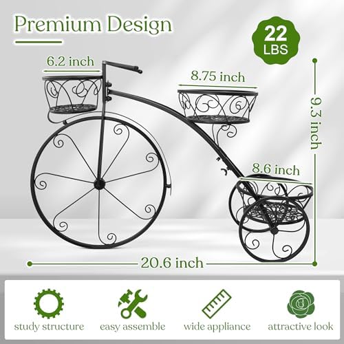 Sorbus® Garden Cart Stand & Flower Pot Plant Holder Display Rack, 6 Tiers, Parisian Style - Perfect for Home, Garden, Patio (Bronze)