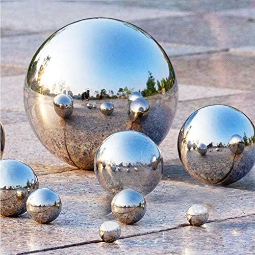 Stainless Steel Gazing Ball, 8 Pcs 42-200 mm Mirror Polished Hollow Ball Reflective Garden Sphere