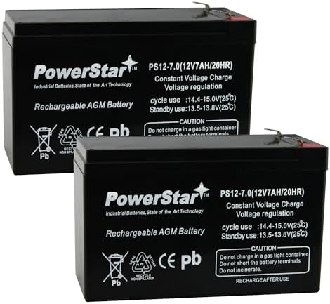MX350 Replacement Battery Pack, 12V 7Ah AGM, 2-Pack | Includes two 12V 7Ah AGM batteries with F2 terminals and F1 adapter