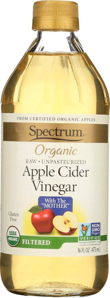 Spectrum Naturals Organic Apple Cider Vinegar Filtered 16 Fl Oz (Pack of 6)