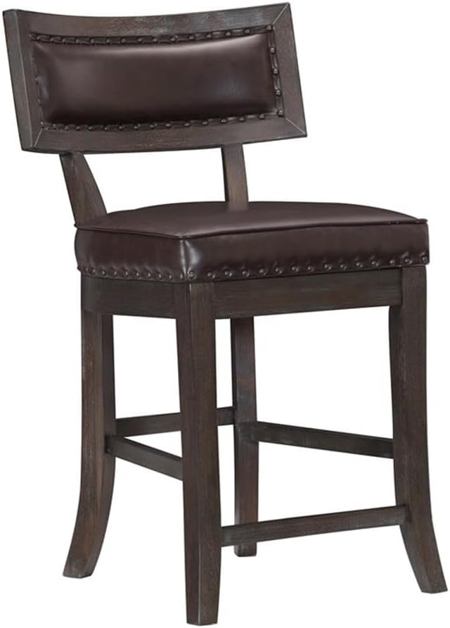 Homelegance Oxton 2-Piece Pack Counter Height Chair, Cherry
