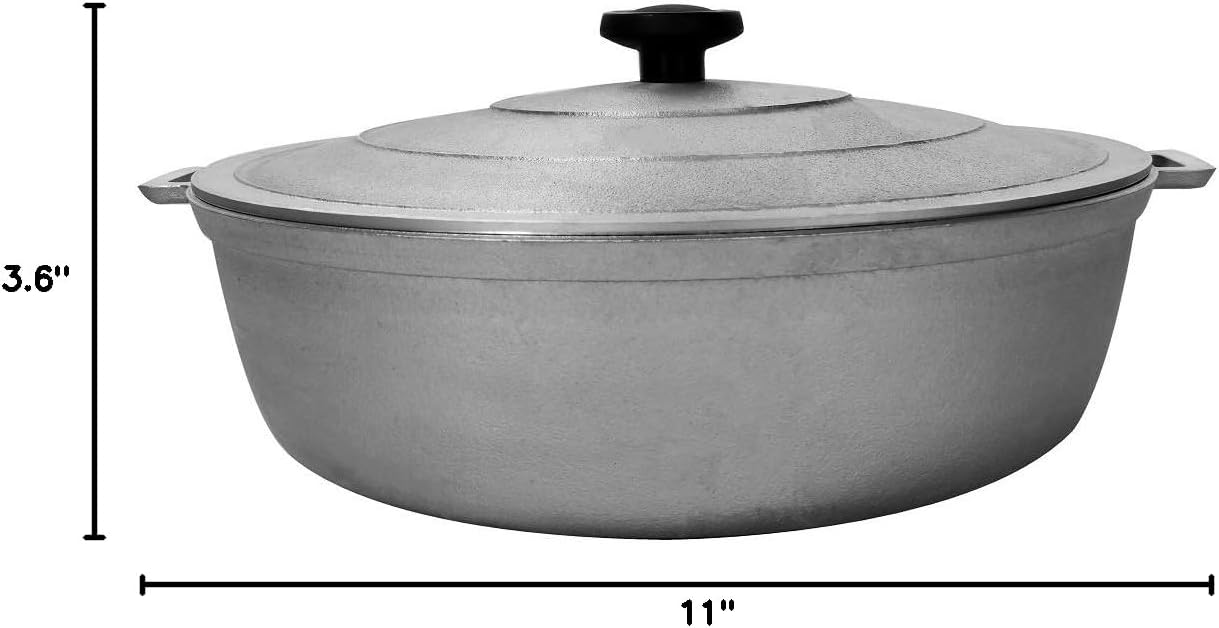 Uniware 9900 Super Quality Aluminum Caldero,Dutch Oven,5 QT, Silver (28cm (11-Inch))