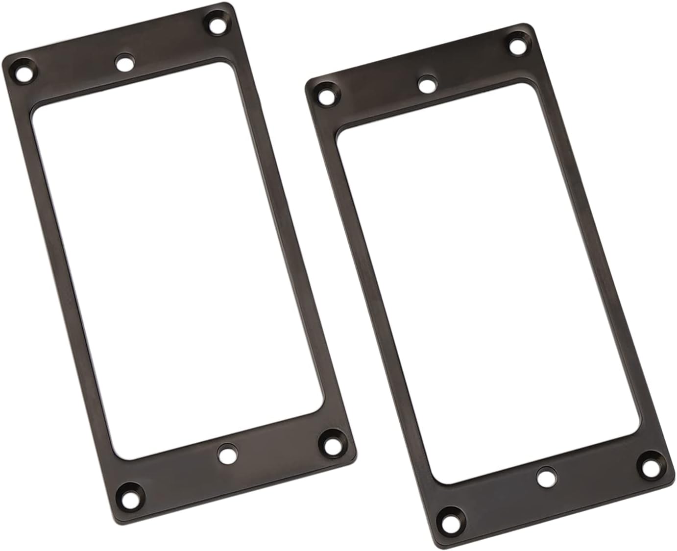 Metallic 2-Pack Humbucker Pickup Rings | Flat Mounting Frame for Electric Guitar, Chromium-plated Iron, Chrome Bridge Neck Pickup Covers Replacement Part