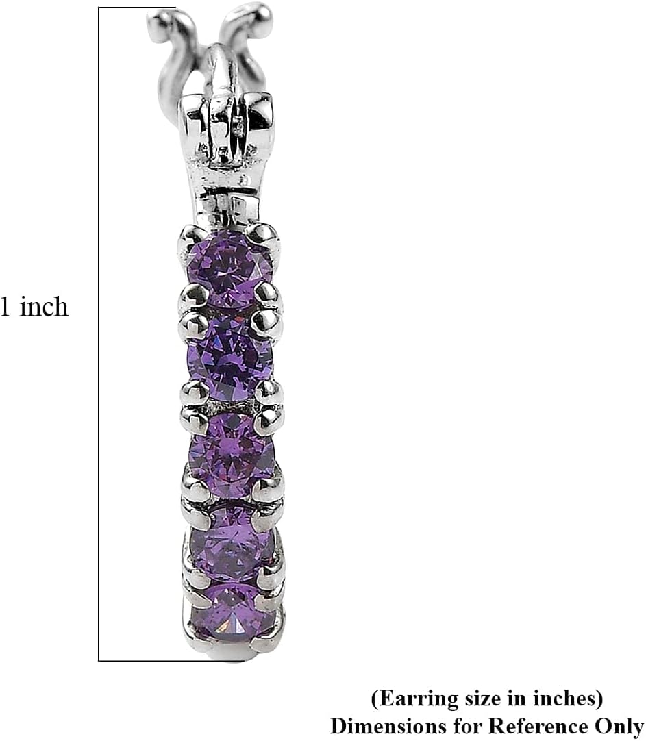 Blue Cubic ZirconiaEarrings in Stainless Steel