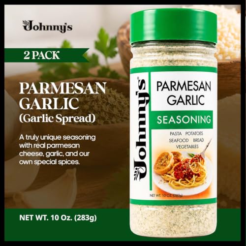 Johnny's - Garlic Spread & Seasoning - 10 oz | Garlic Seasoning Blend, Great For Bread, Pasta, Vegetables, Meats, Marinades, Dips & Everyday Cooking
