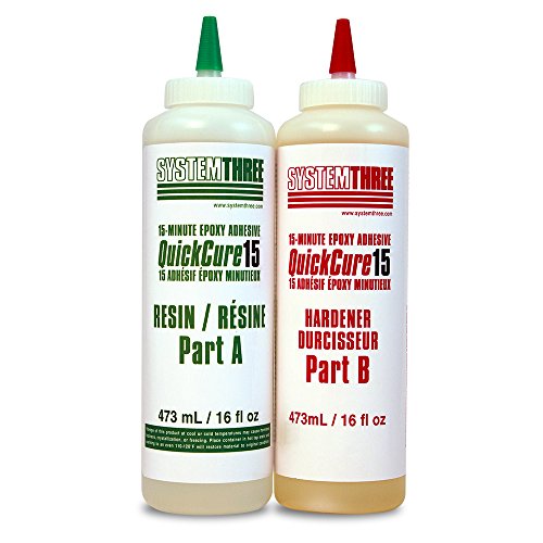 System Three Quick Cure 15 Epoxy Adhesive, 1 Pt Bottle Kit, Amber