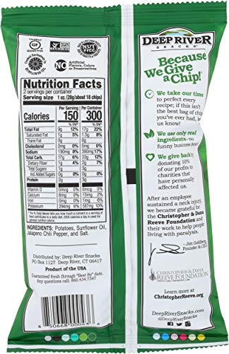 Deep River Snacks, Chips Kettle Zesty Jalapeno, 2 Ounce