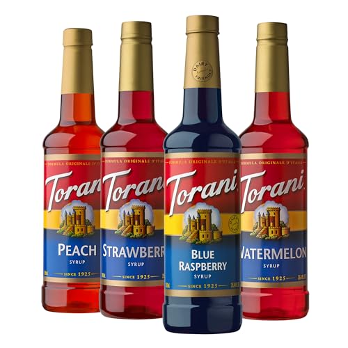 Torani Syrup Variety Pack, Soda Flavors, 25.4 Ounces (Set of 4)