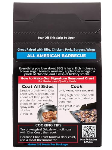 Char Crust Dry-Rub Seasoning, All American BBQ, 4-Ounce (Pack of 1)